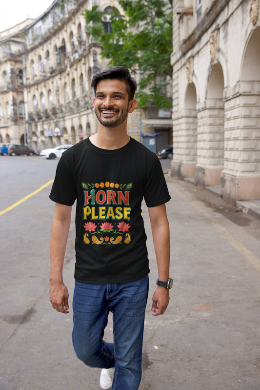 Horn Please Classic Crew Neck Men T-shirt