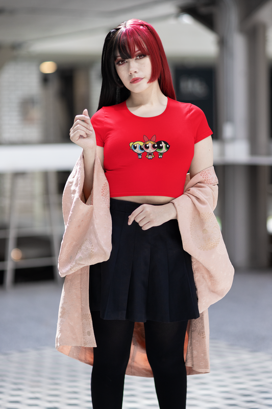 Power Puff Girls Women Crop Top