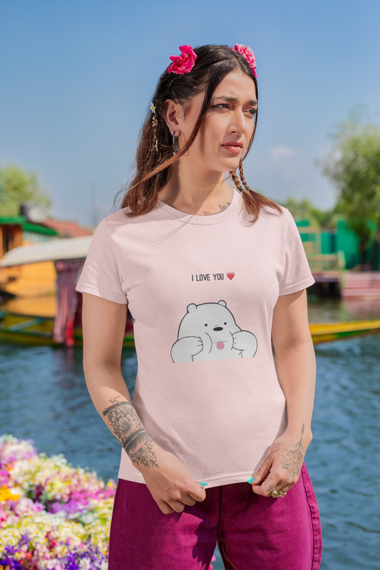 Panda I Love You Classic Crew Women T-shirt